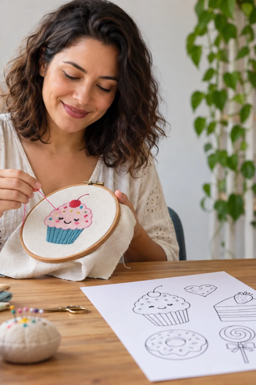 desenhos para bordar — exemplo criado na Desenhos pra Colorir