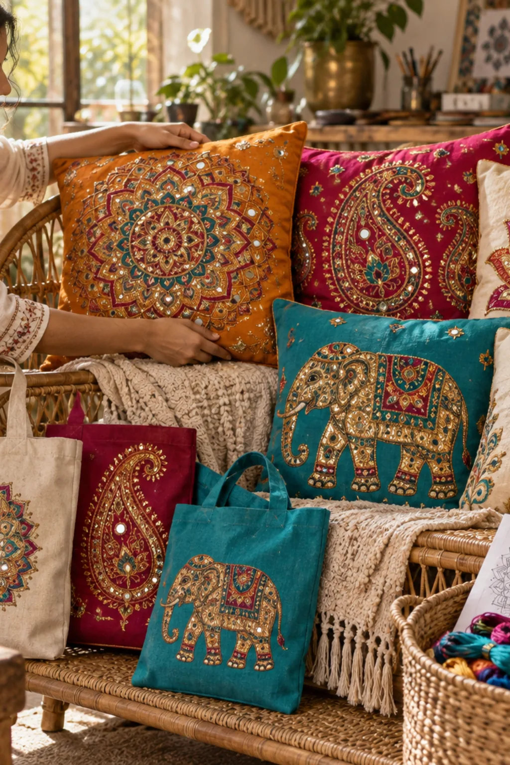 Desenhos Indianos para Bordar - Depois