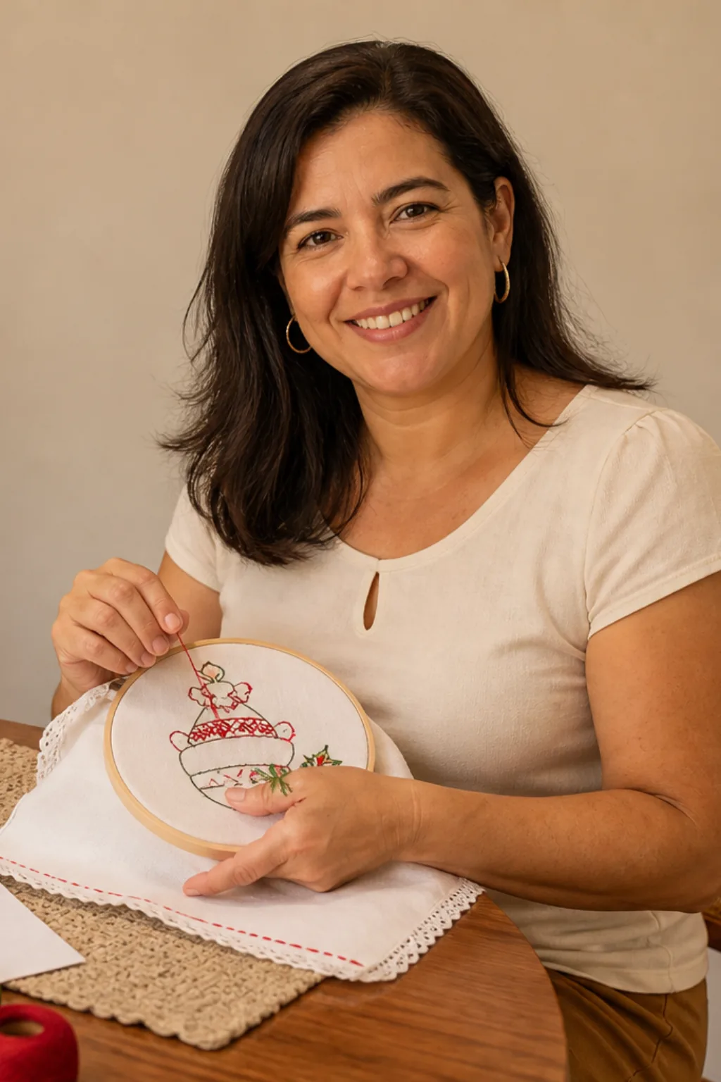 Desenhos de Natal para Bordar - Antes
