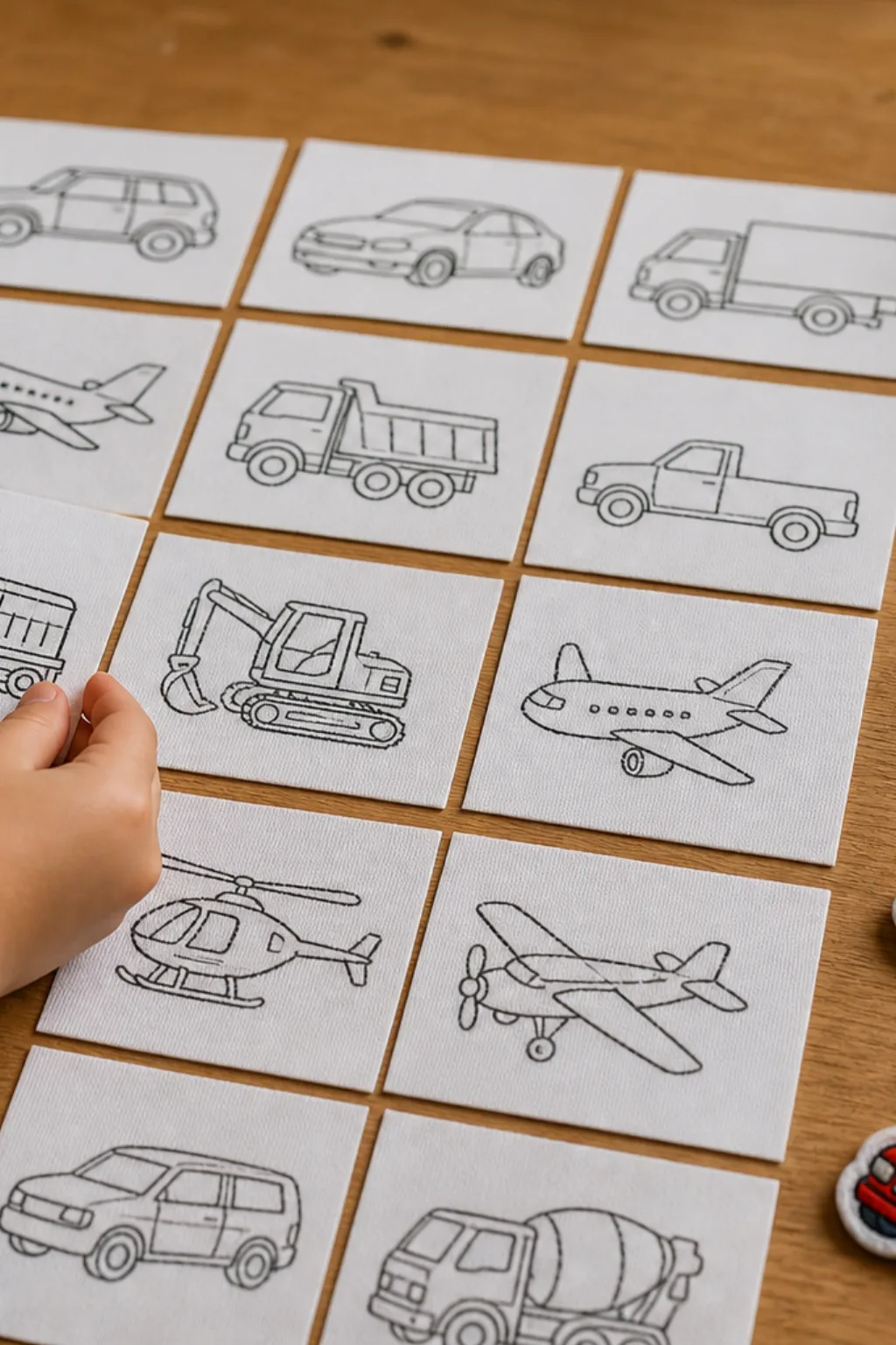 Desenhos de Veículos para Bordar - Depois