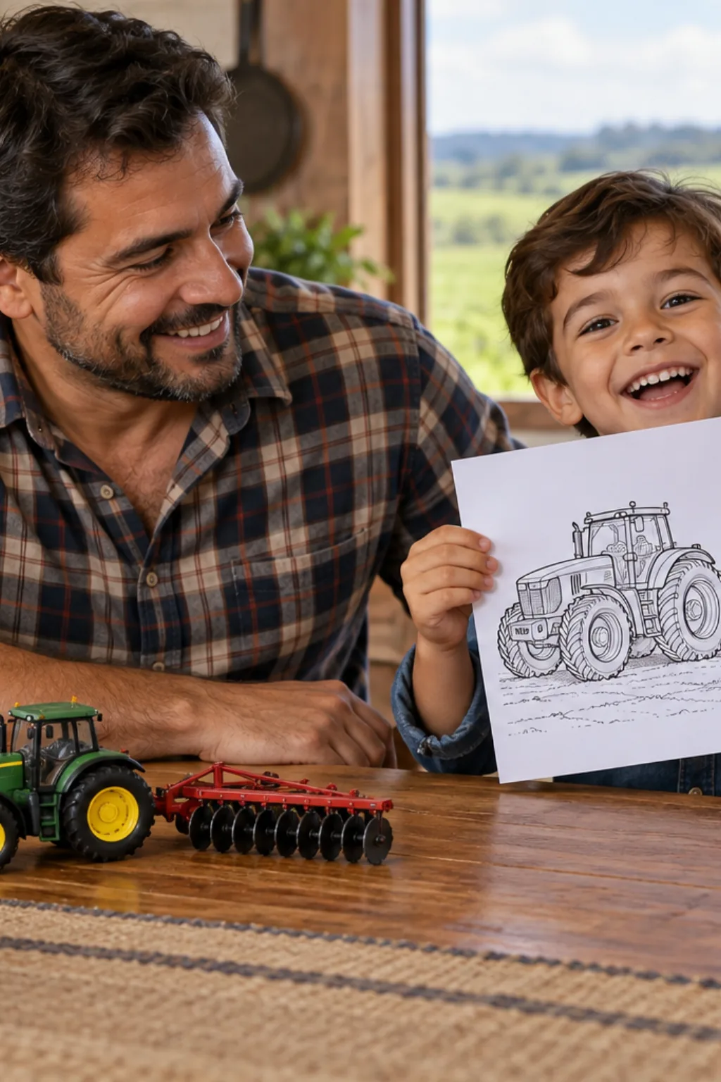 desenhos de arado para colorir — exemplo criado na Desenhos pra Colorir