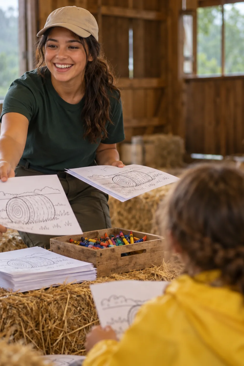 desenhos de feno para colorir — exemplo criado na Desenhos pra Colorir