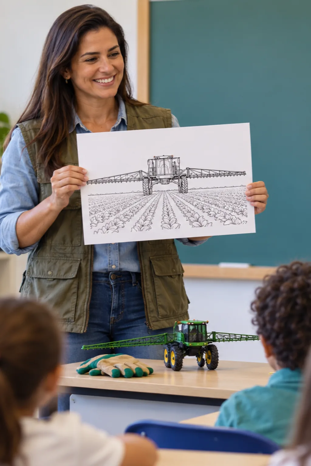 desenhos de pulverizador agrícola para colorir — exemplo criado na Desenhos pra Colorir