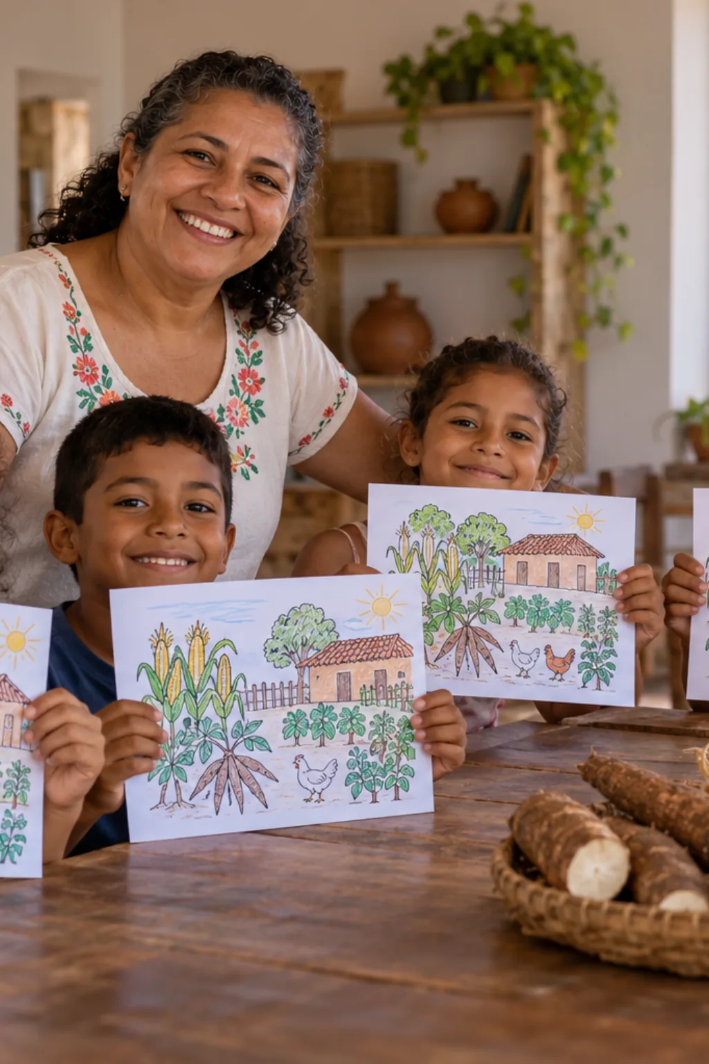 desenhos de agricultura de subsistência para colorir — exemplo criado na Desenhos pra Colorir