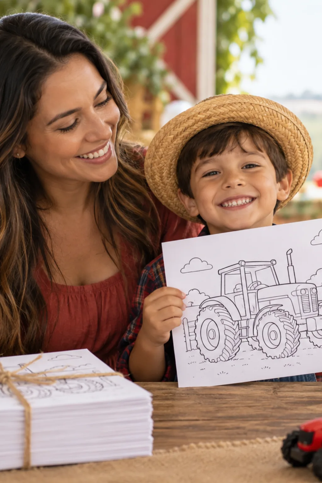 desenhos de tratores Case para colorir — exemplo criado na Desenhos pra Colorir