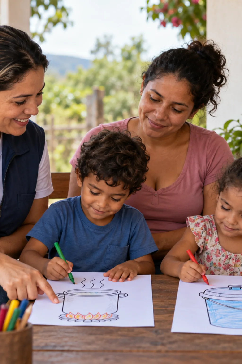 desenhos sobre desinfecção da água para colorir — exemplo criado na Desenhos pra Colorir