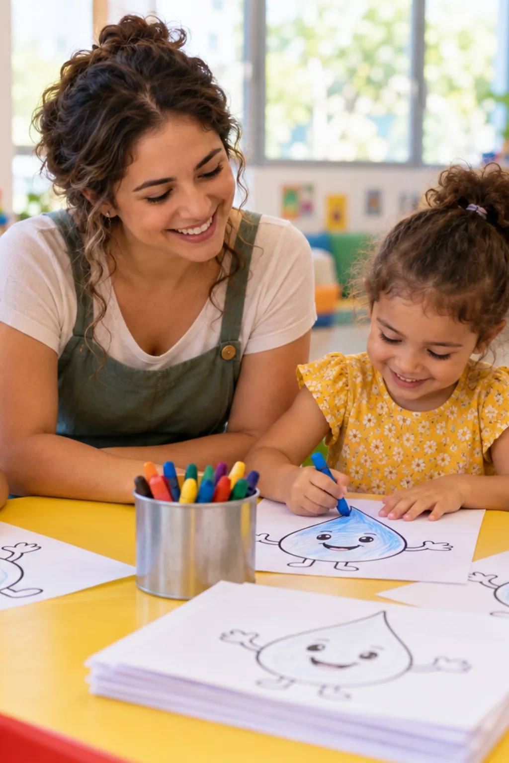 desenhos de gotas de água para colorir — exemplo criado na Desenhos pra Colorir