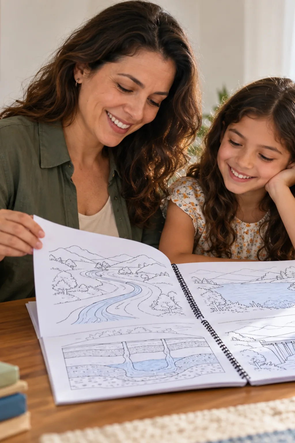 desenhos de recursos hídricos para colorir — exemplo criado na Desenhos pra Colorir