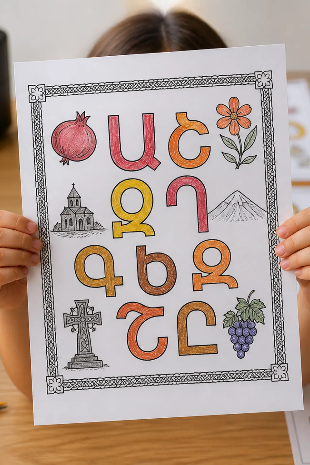 desenhos do alfabeto armênio para colorir - 2