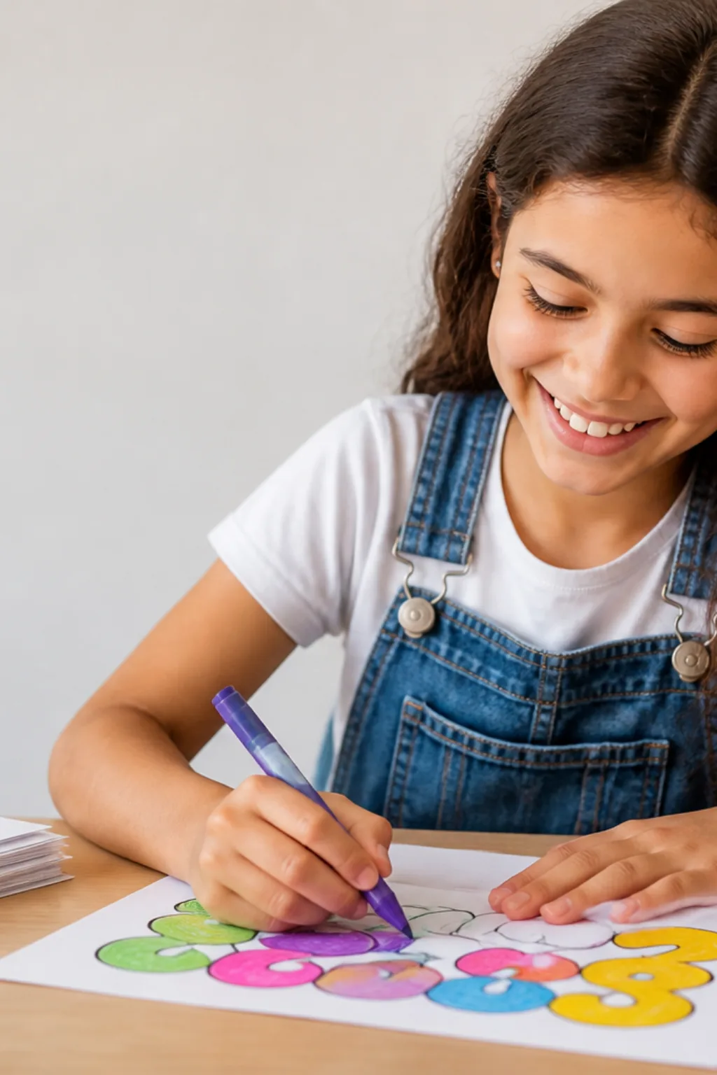 desenhos do alfabeto com letras-bolha para colorir — exemplo criado na Desenhos pra Colorir