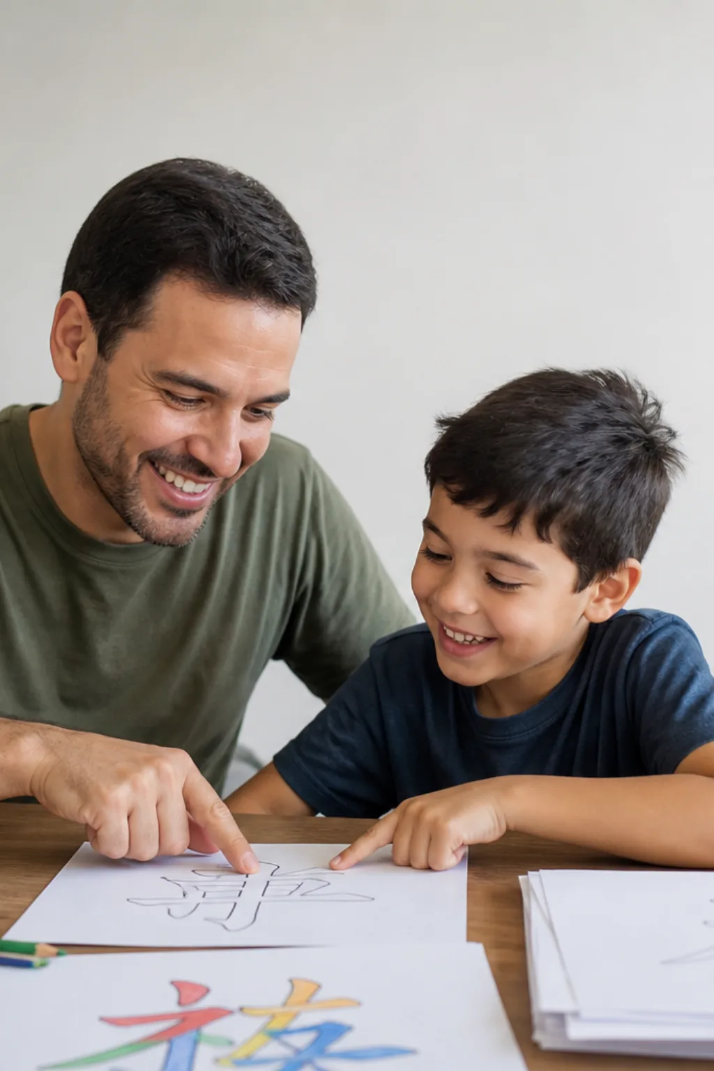 desenhos de caracteres chineses para colorir — exemplo criado na Desenhos pra Colorir