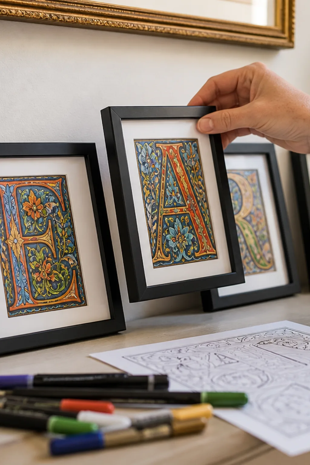 desenhos de letras decoradas para colorir - 2
