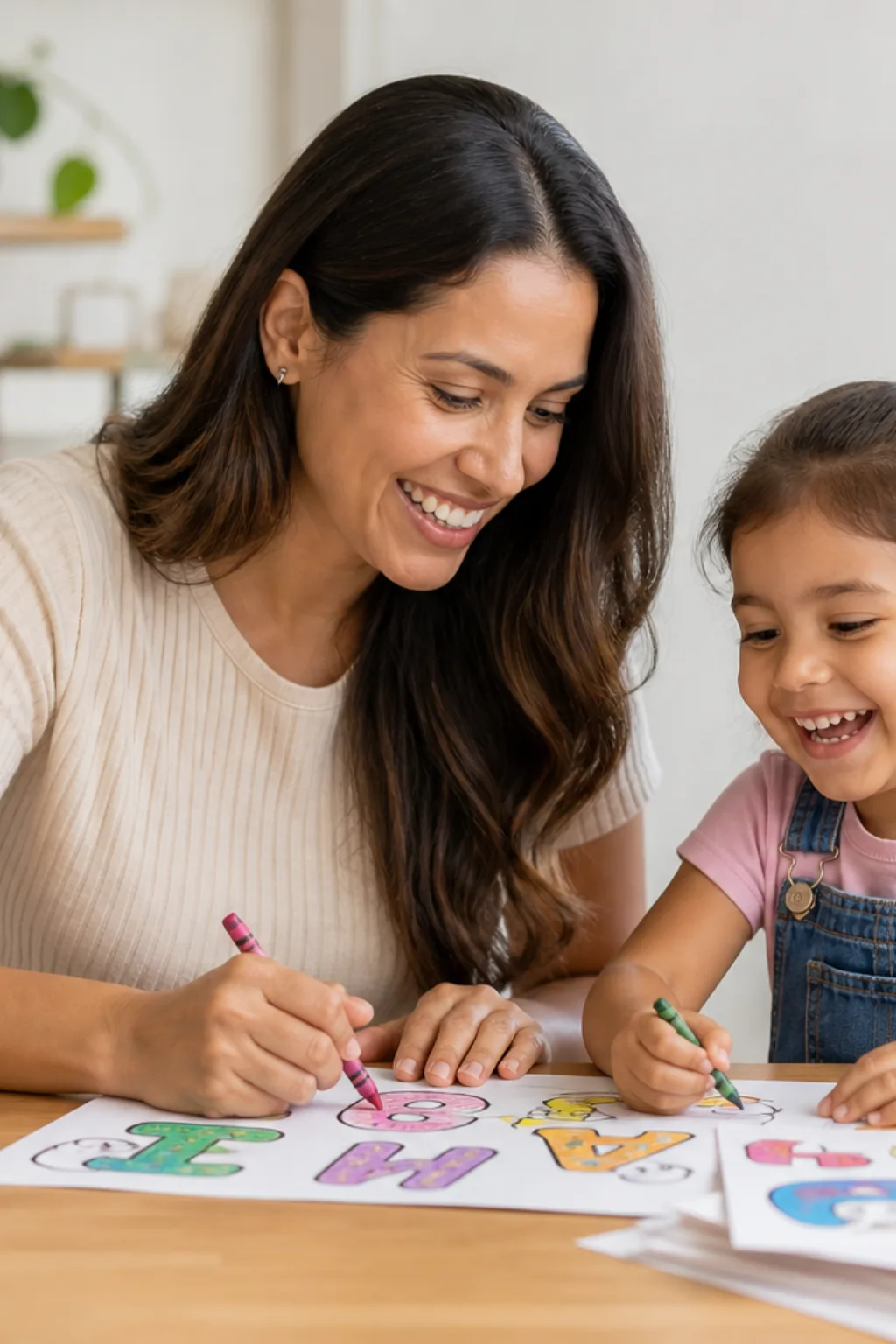 desenhos do alfabeto divertido para colorir — exemplo criado na Desenhos pra Colorir