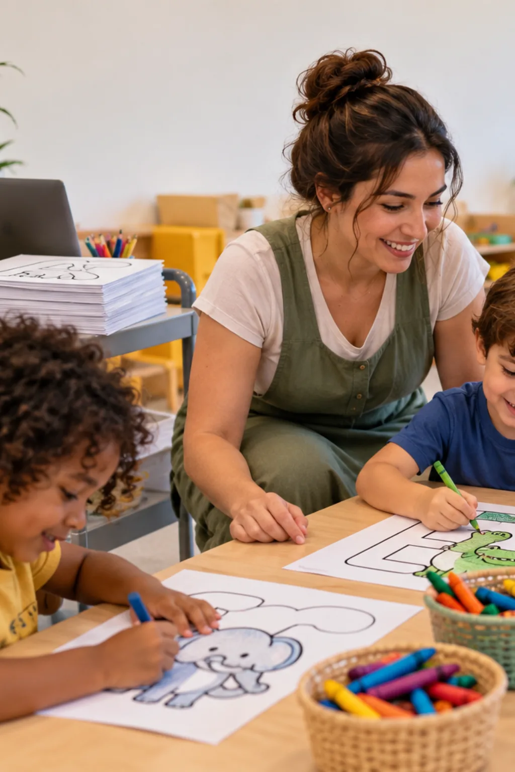 desenhos do alfabeto para colorir na educação infantil — exemplo criado na Desenhos pra Colorir