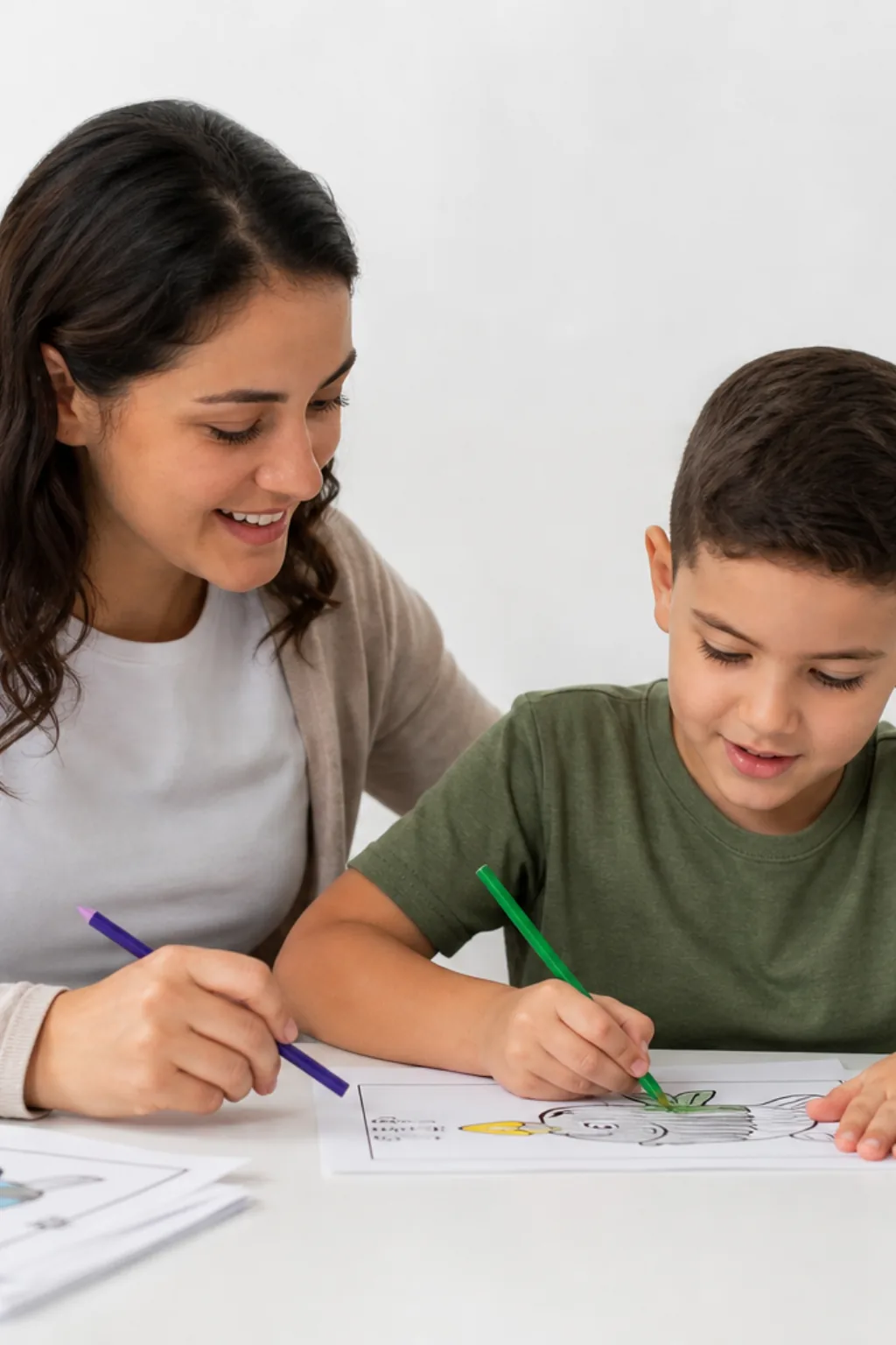 desenhos de encontros vocálicos para colorir — exemplo criado na Desenhos pra Colorir