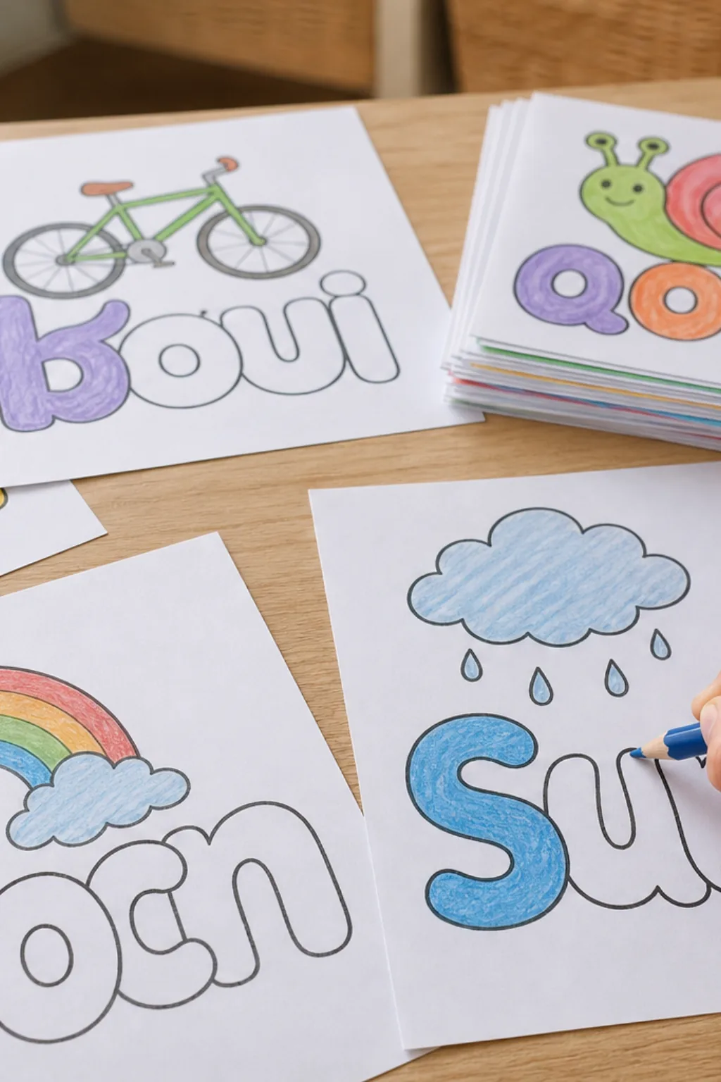 desenhos de encontros vocálicos para colorir - 2