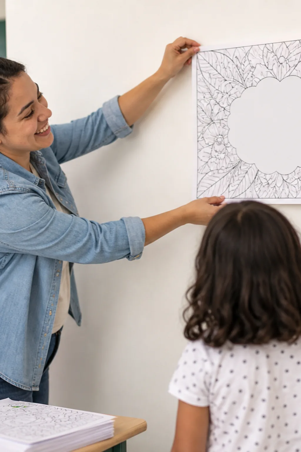 desenhos de frases para colorir — exemplo criado na Desenhos pra Colorir