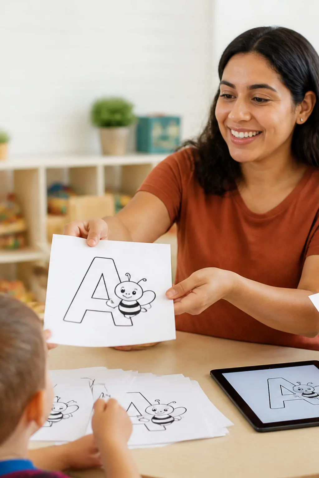 desenhos da letra A para colorir — exemplo criado na Desenhos pra Colorir