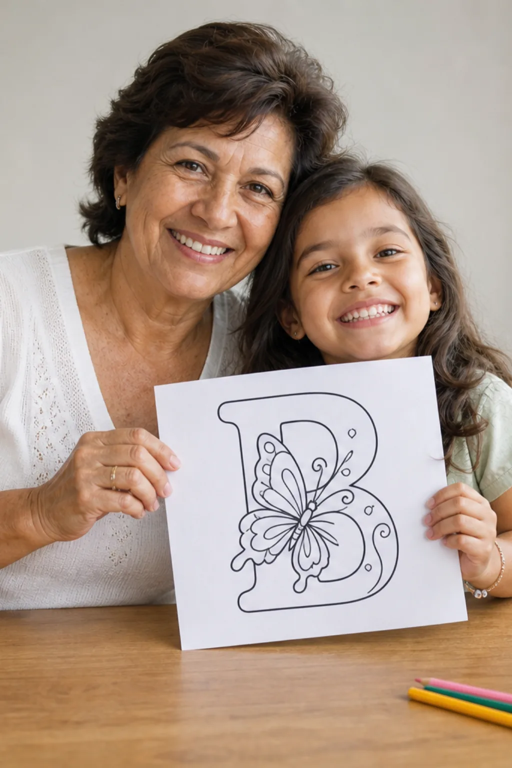 desenhos da letra B para colorir — exemplo criado na Desenhos pra Colorir
