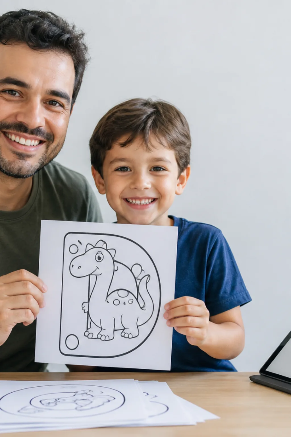 desenhos da letra D para colorir — exemplo criado na Desenhos pra Colorir