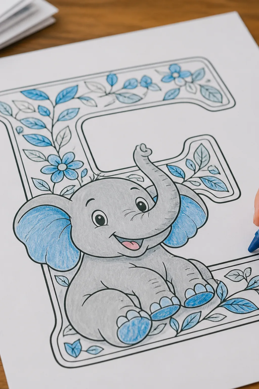 desenhos da letra E para colorir - 2