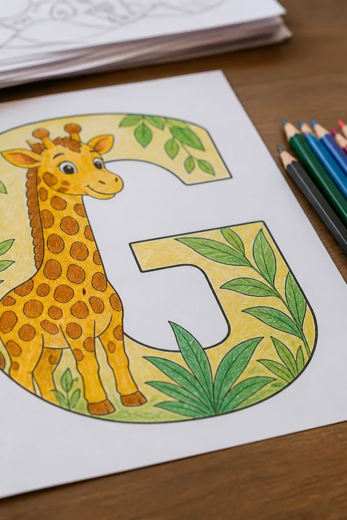desenhos da letra G para colorir - 2