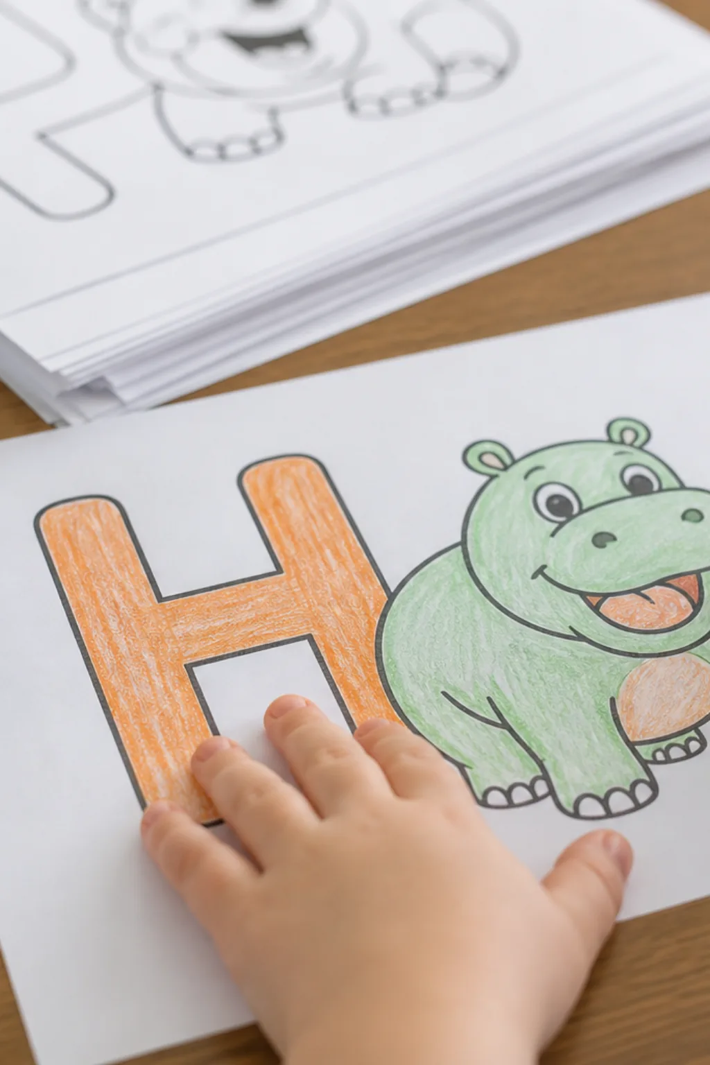 desenhos da letra H para colorir - 2