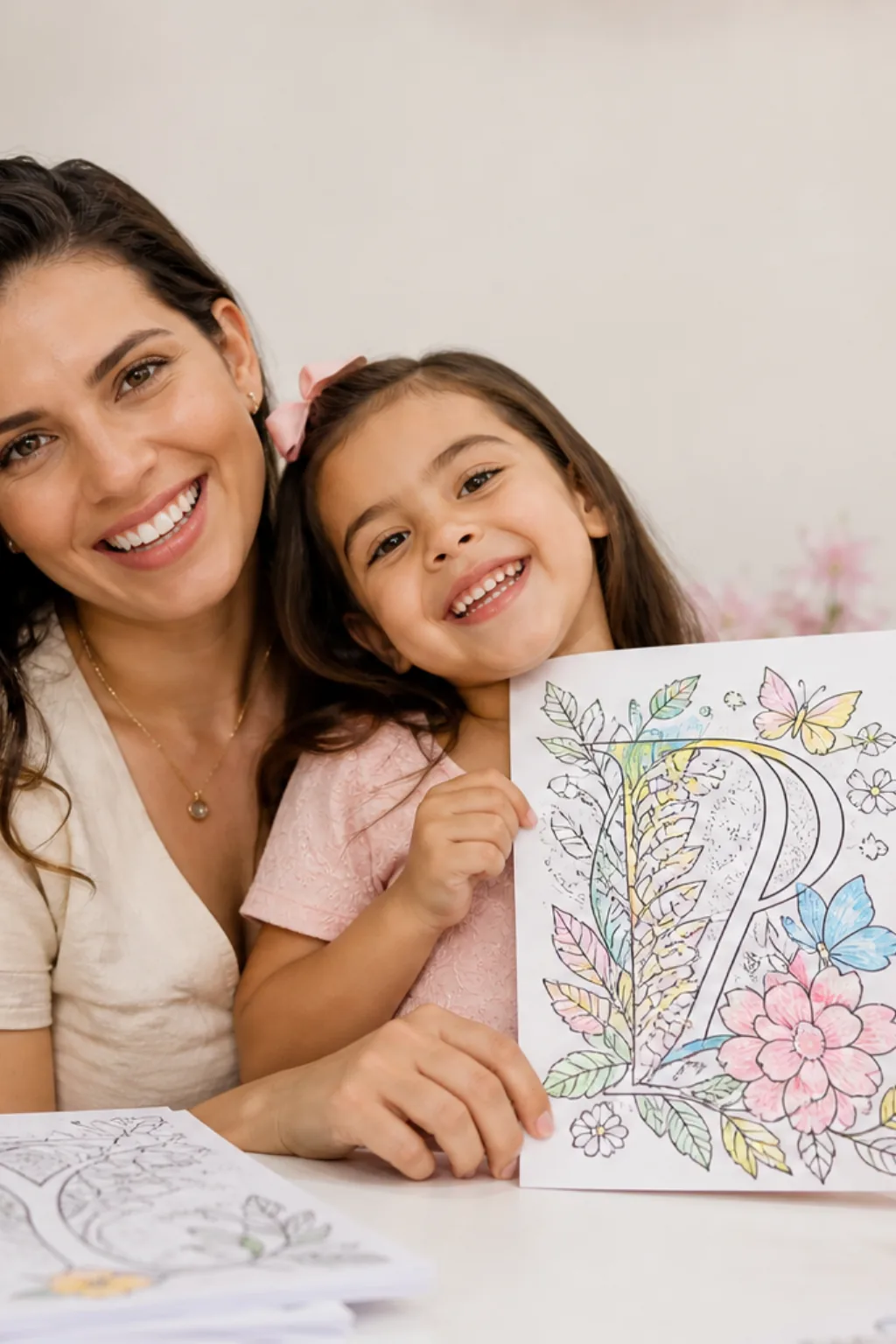 desenhos da letra inicial do nome para colorir — exemplo criado na Desenhos pra Colorir