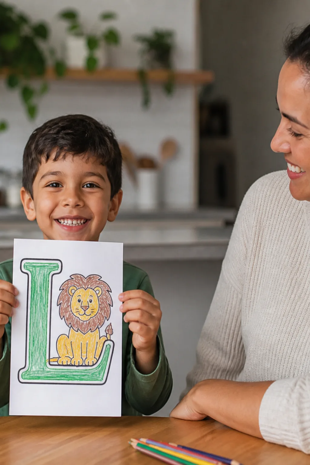 desenhos da letra L para colorir — exemplo criado na Desenhos pra Colorir