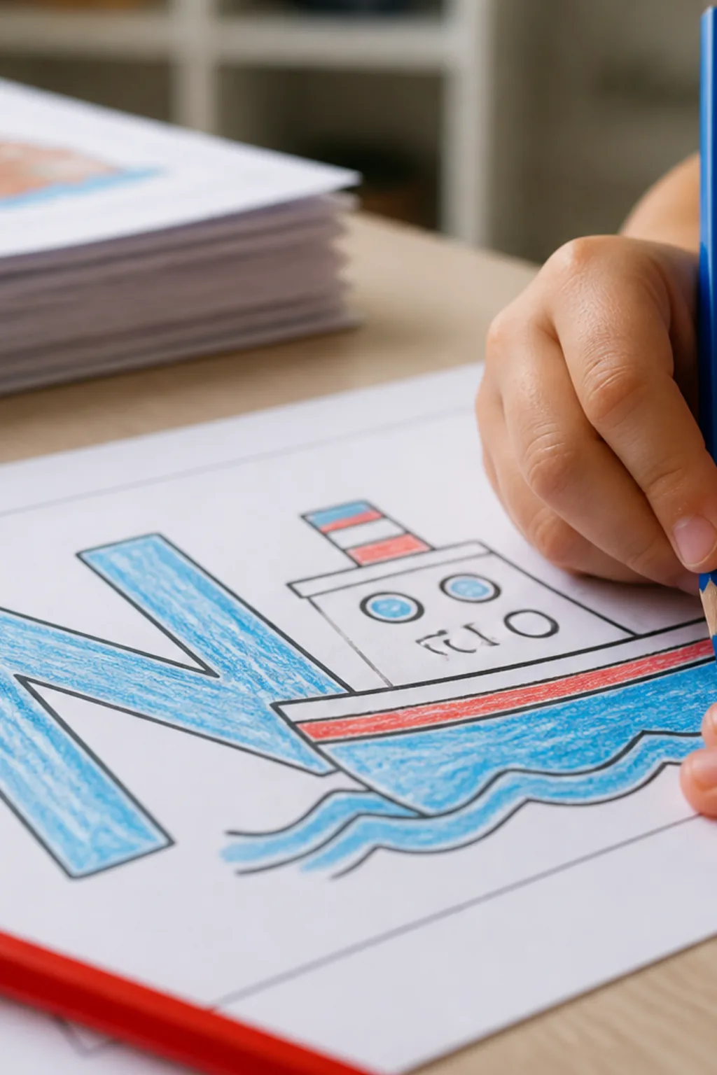 desenhos da letra N para colorir - 2
