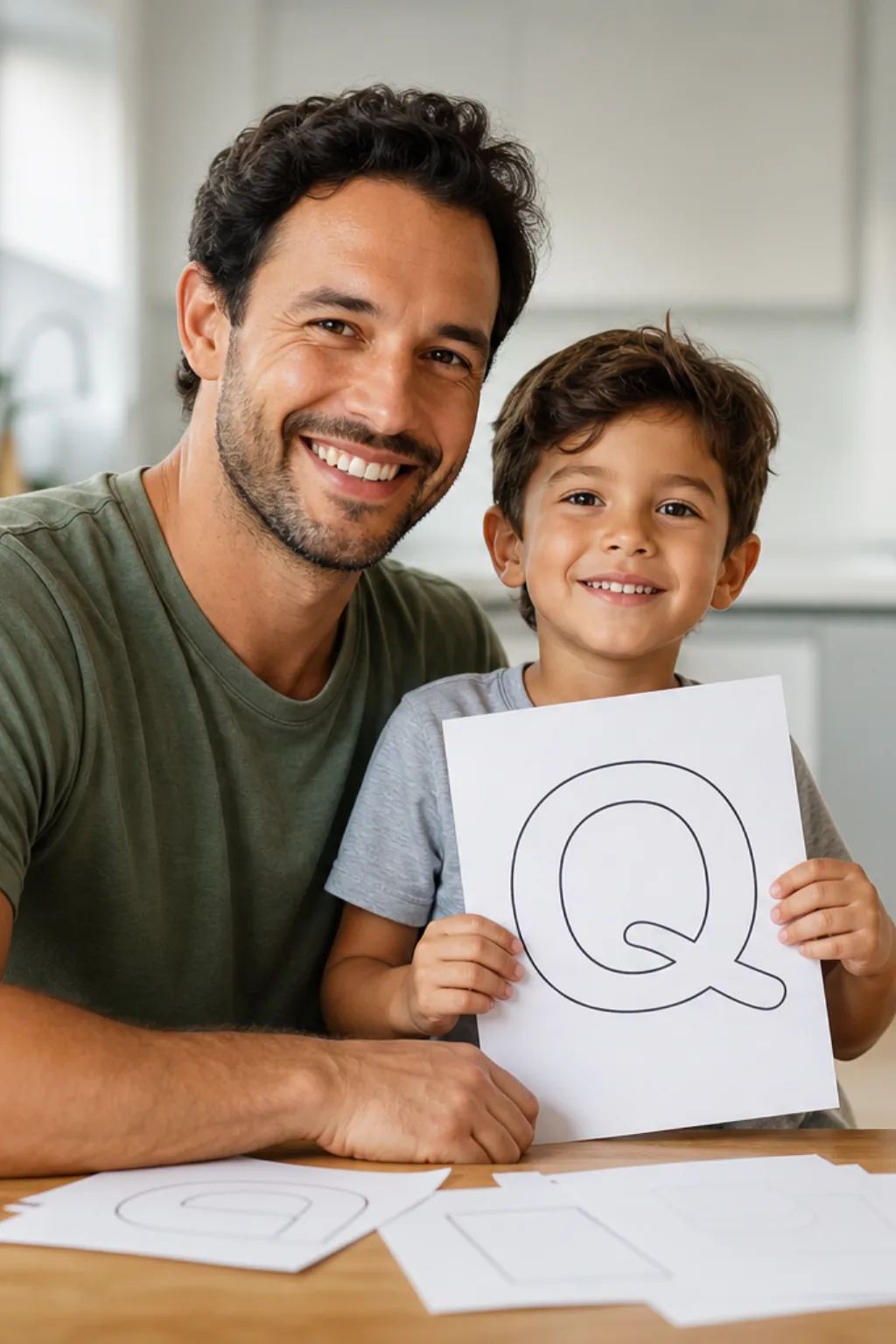 desenhos da letra Q para colorir — exemplo criado na Desenhos pra Colorir