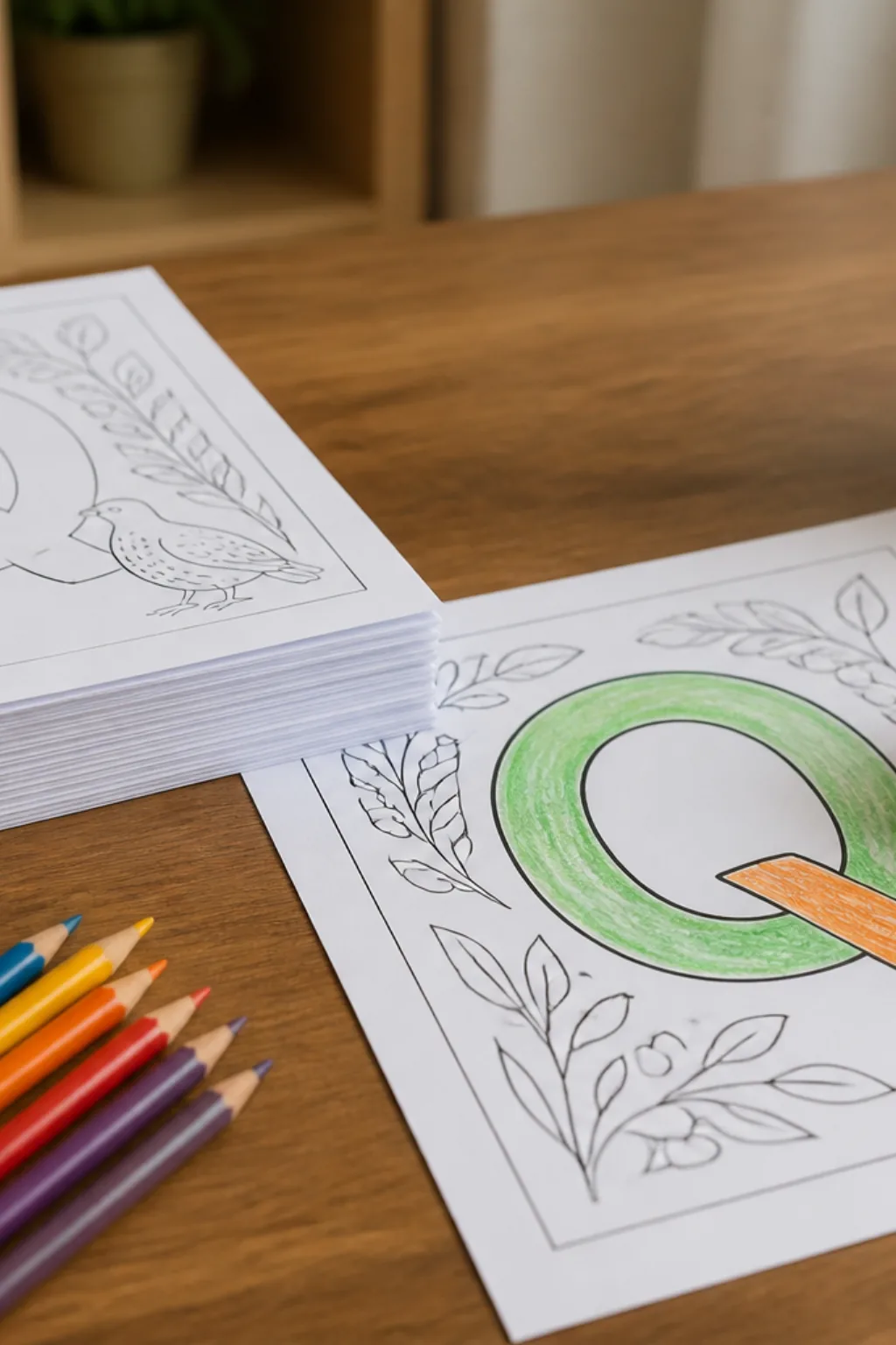desenhos da letra Q para colorir - 2