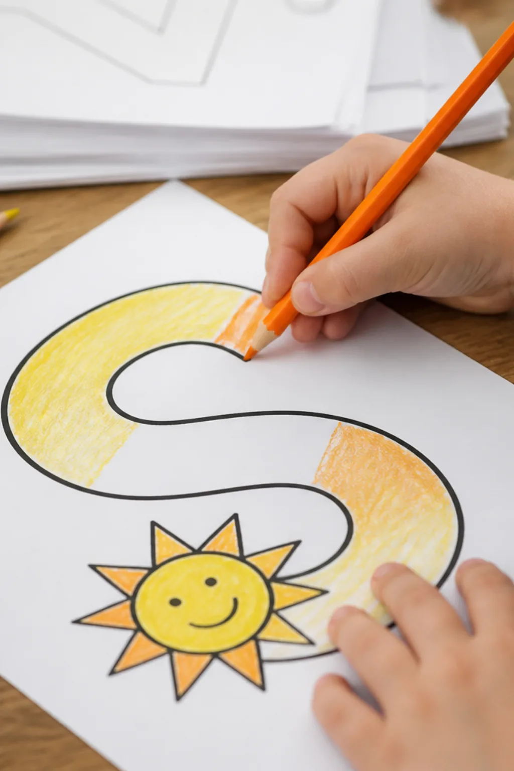 desenhos da letra S para colorir - 2