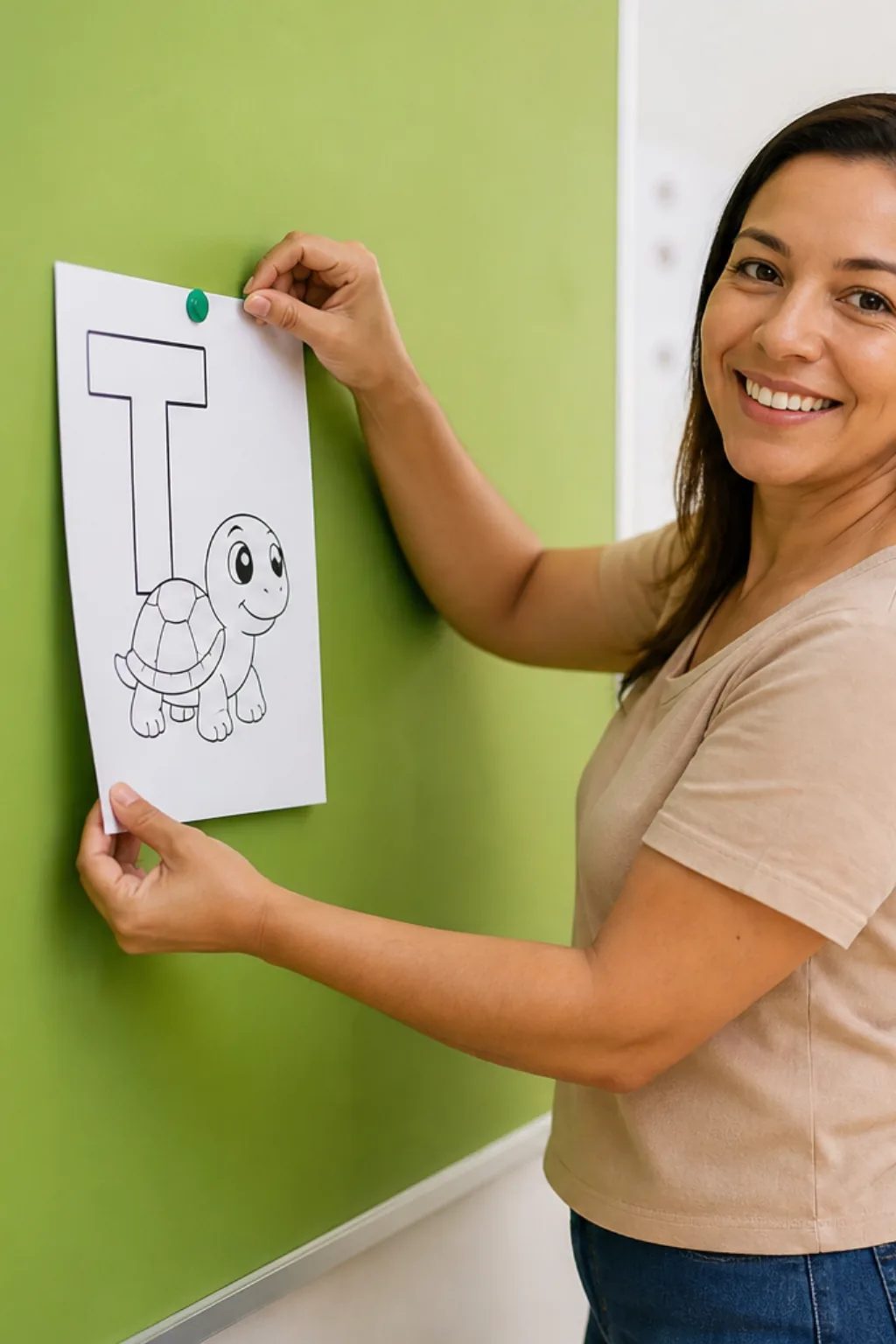 desenhos da letra T para colorir — exemplo criado na Desenhos pra Colorir