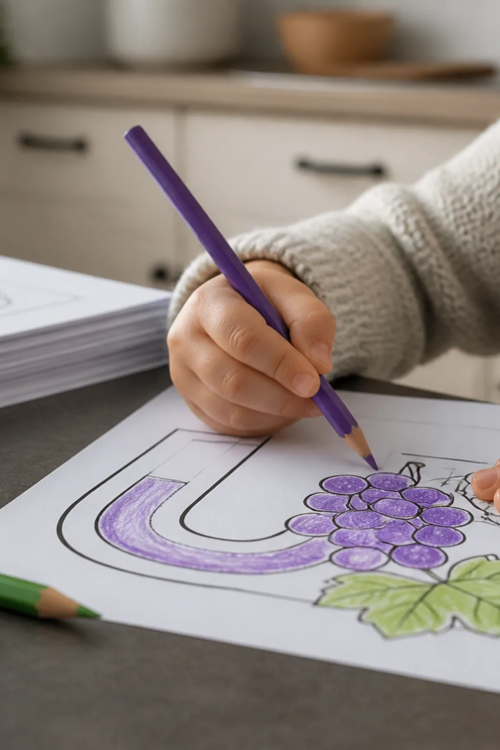 desenhos da letra U para colorir - 2