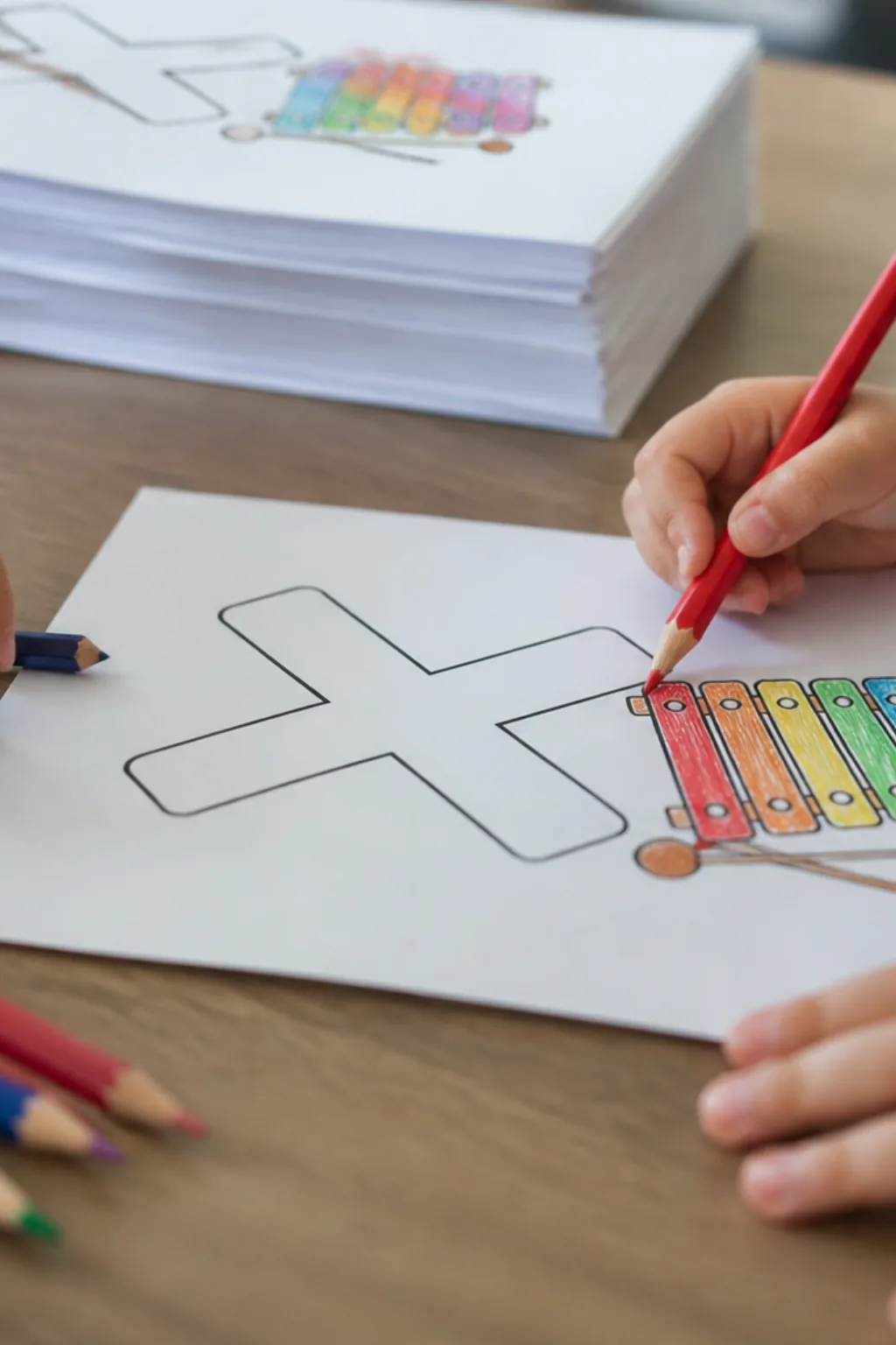 desenhos da letra X para colorir - 2