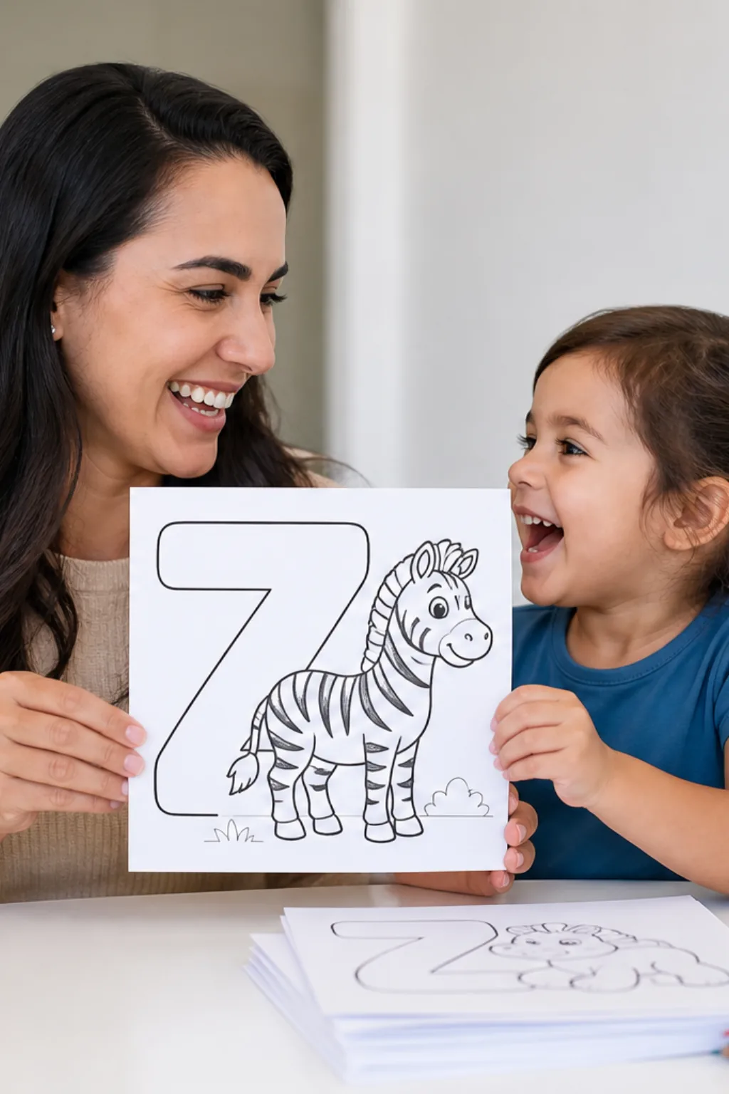 desenhos da letra Z para colorir — exemplo criado na Desenhos pra Colorir