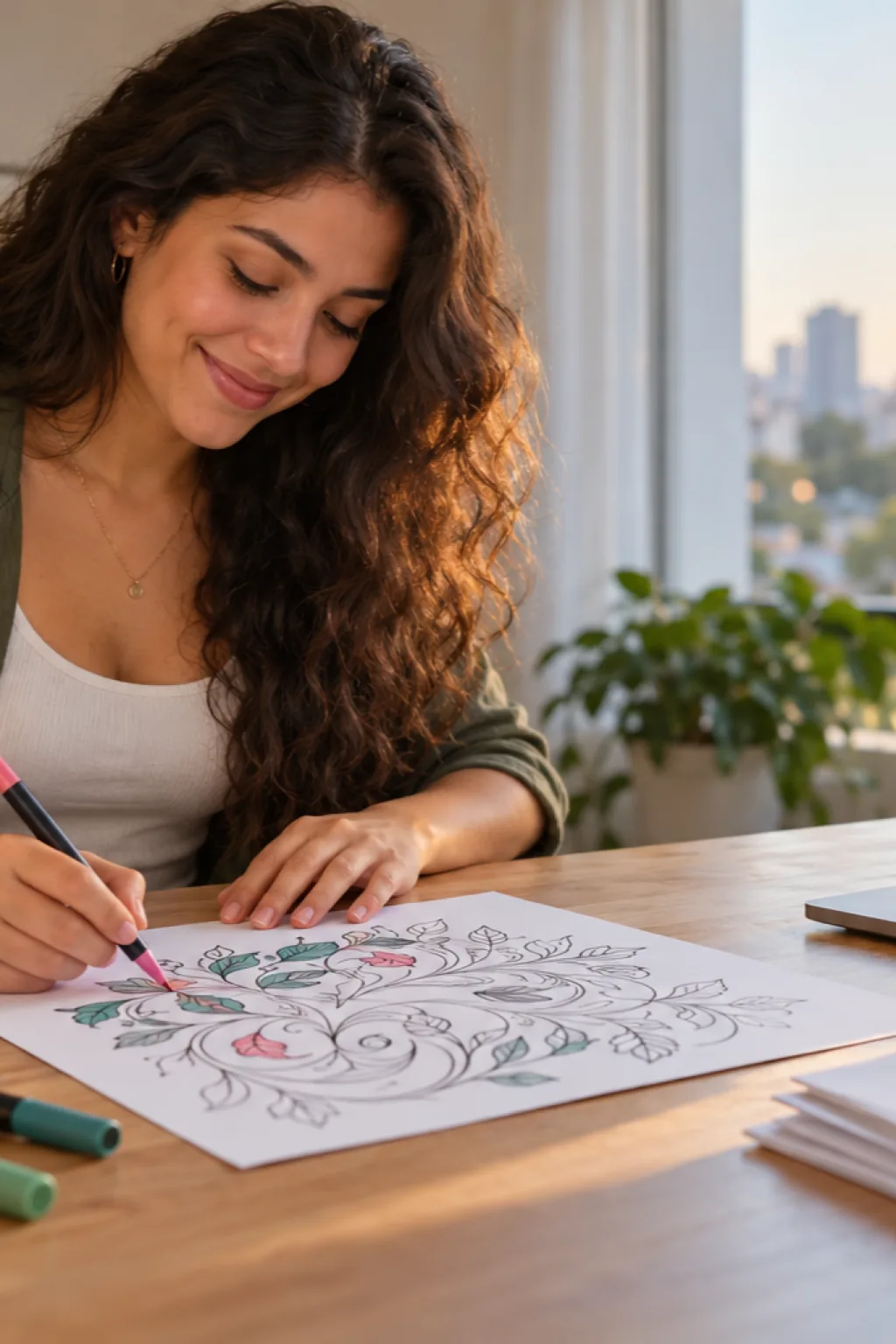 desenhos de lettering para colorir — exemplo criado na Desenhos pra Colorir
