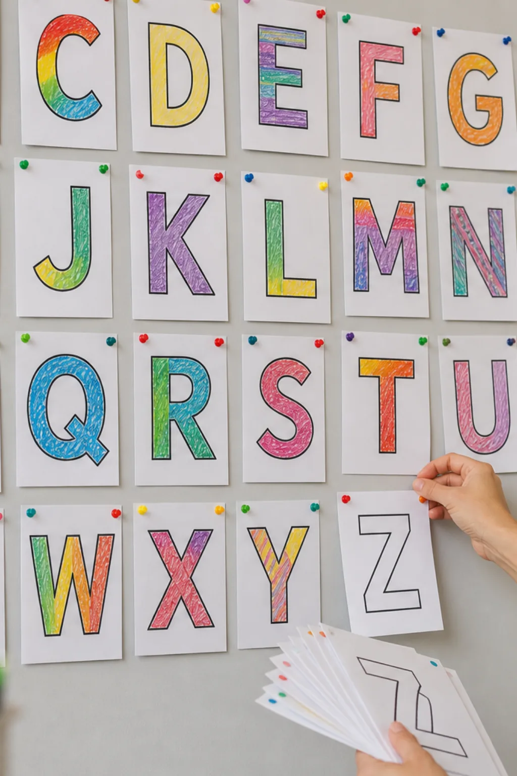 desenhos do alfabeto em letras maiúsculas para colorir - 2
