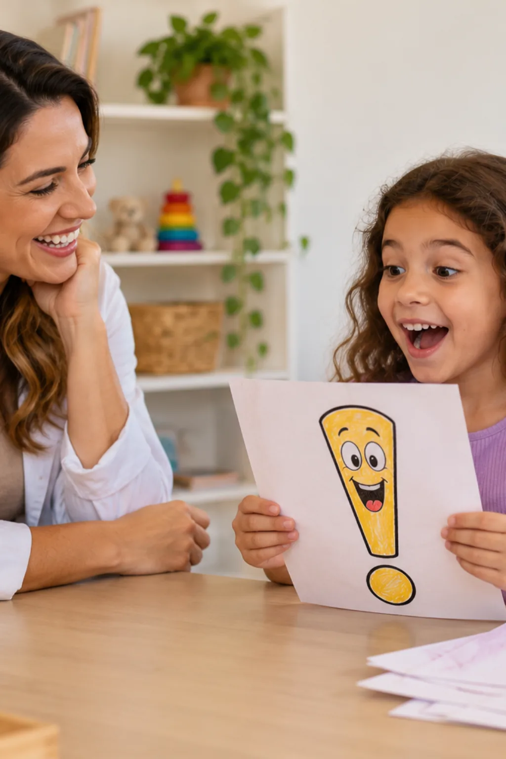 desenhos de ponto de exclamação para colorir — exemplo criado na Desenhos pra Colorir