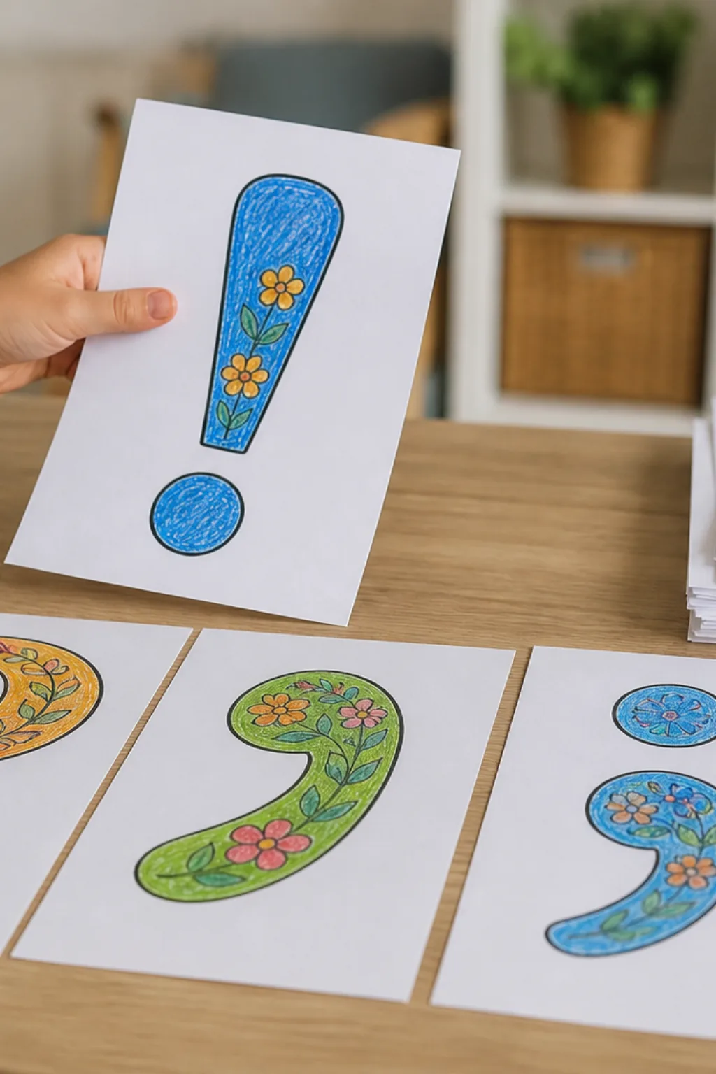 desenhos de sinais de pontuação para colorir - 2