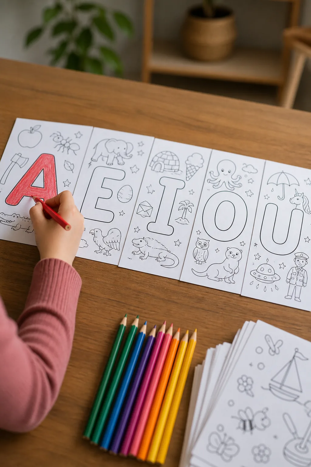 desenhos das vogais para colorir - 2