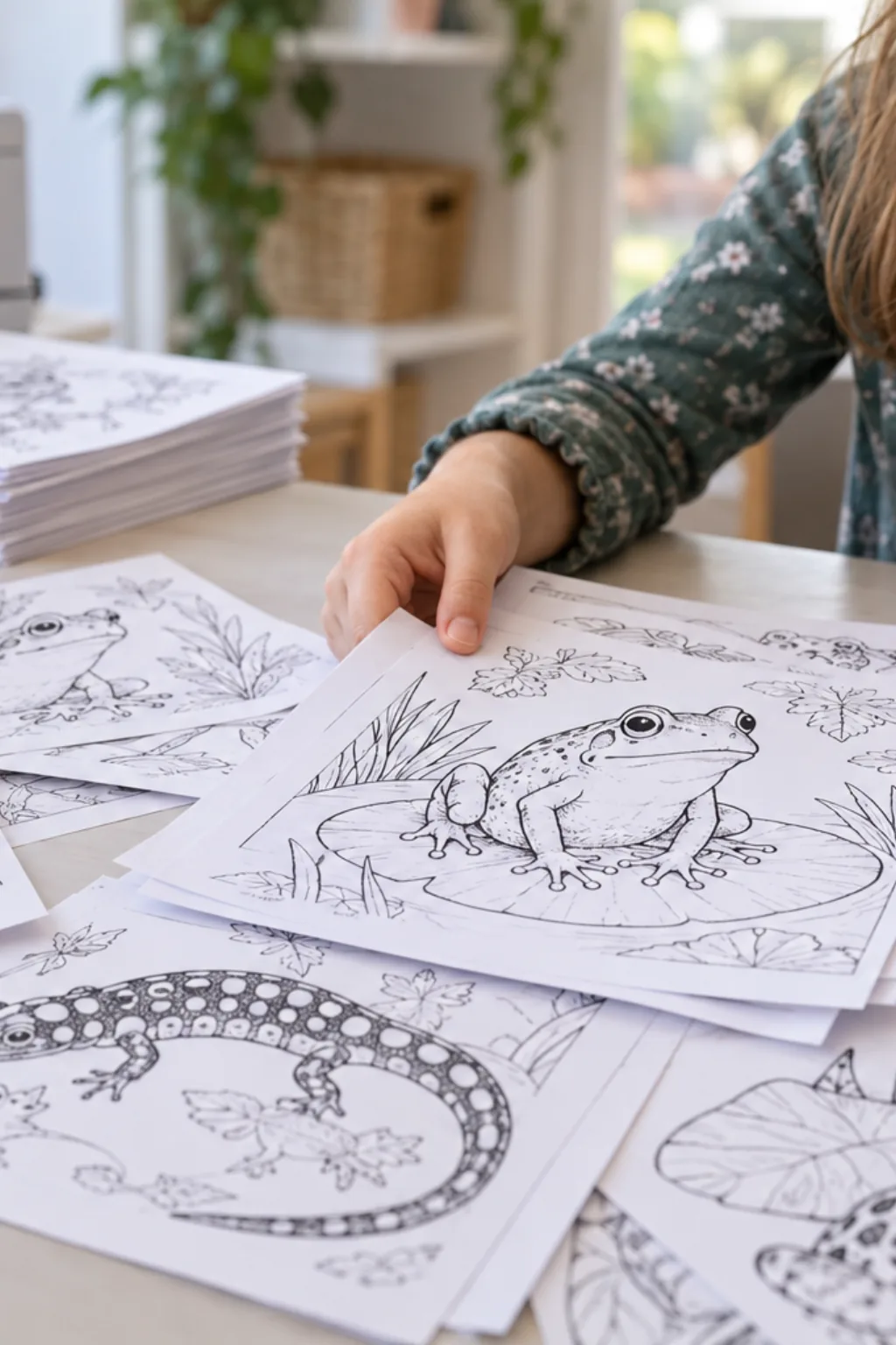 Desenhos de Anfíbios para Colorir - Depois
