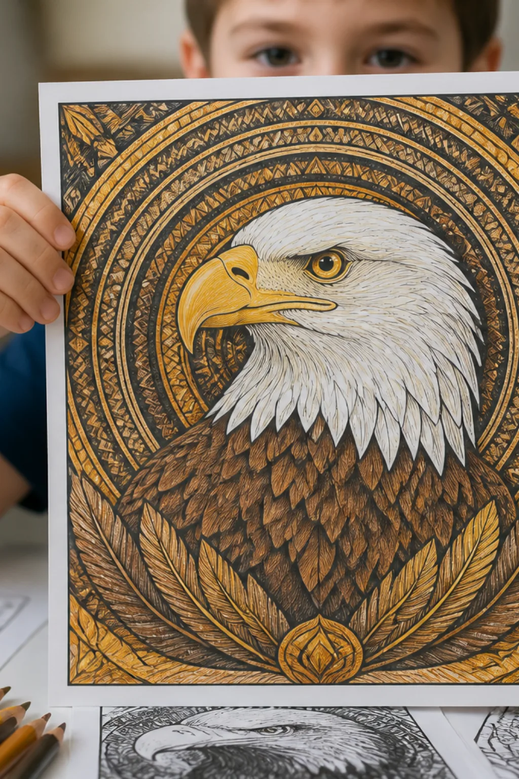 desenhos de águia para colorir - 2