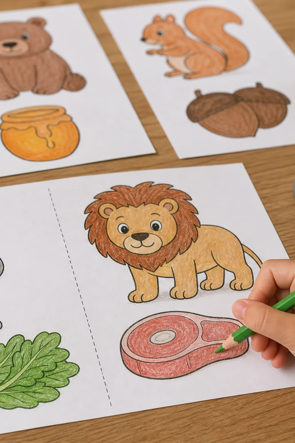 desenhos sobre a alimentação dos animais para colorir - 2