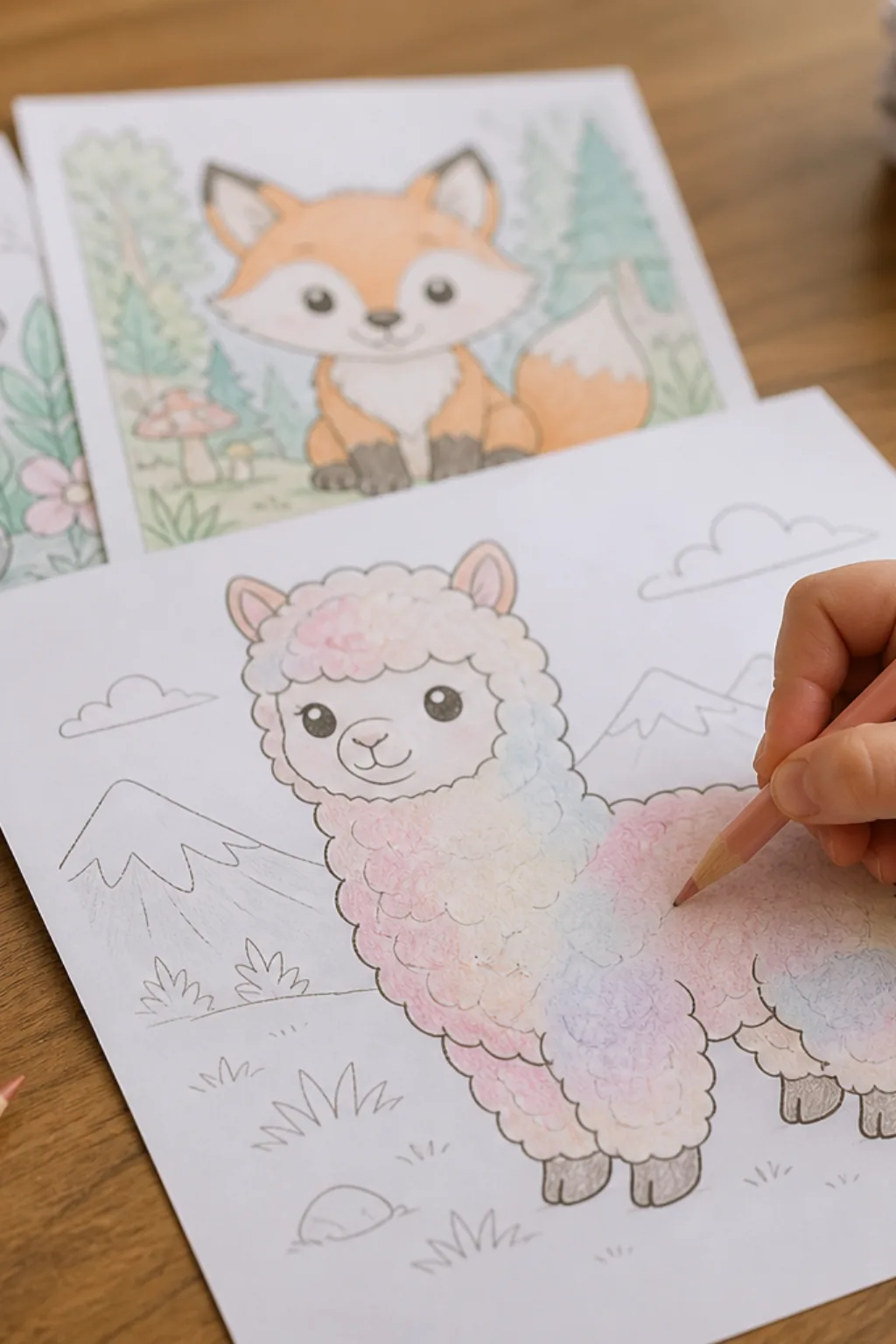 desenho de alpaca para colorir - 2