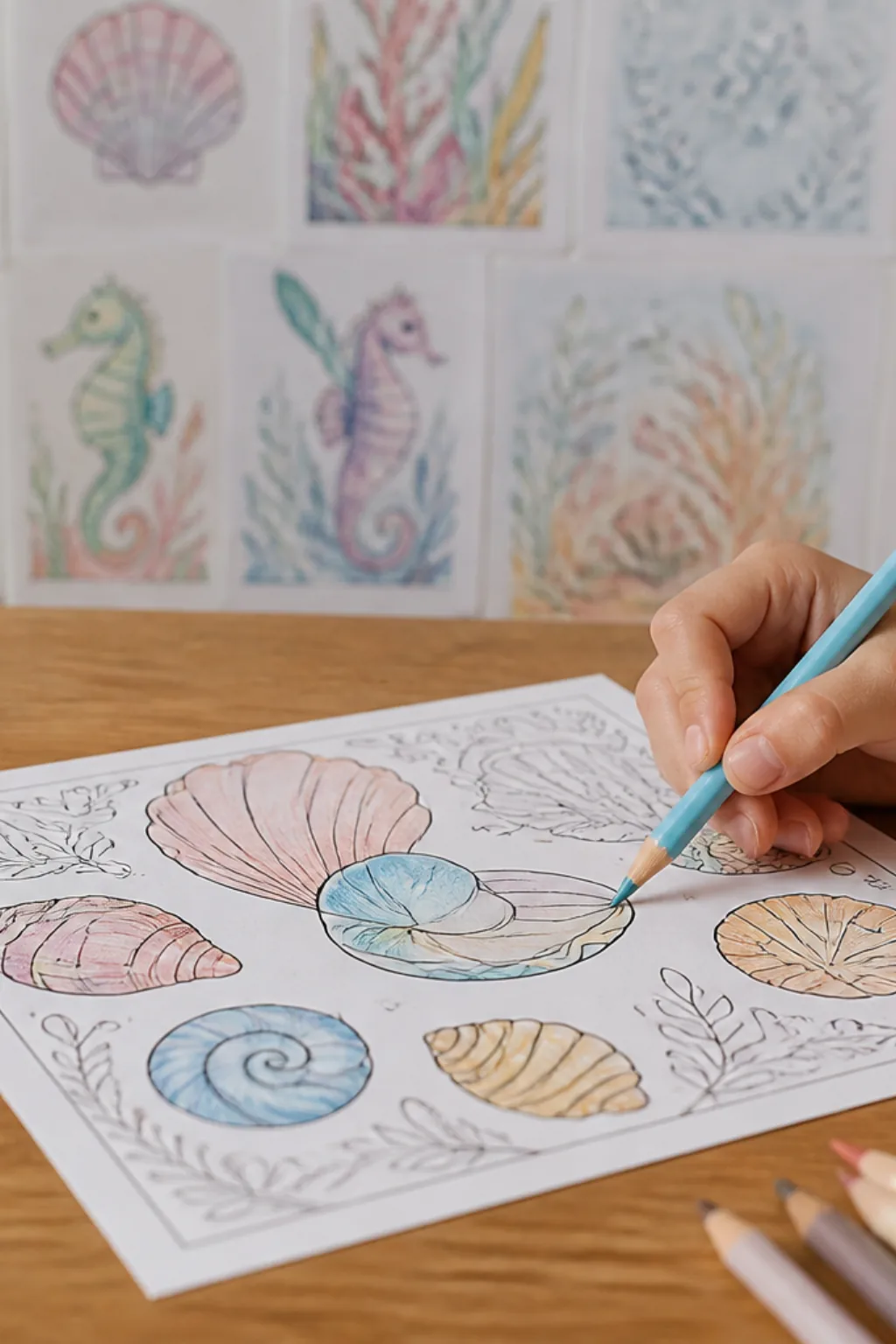 desenhos de amêijoas para colorir - 2