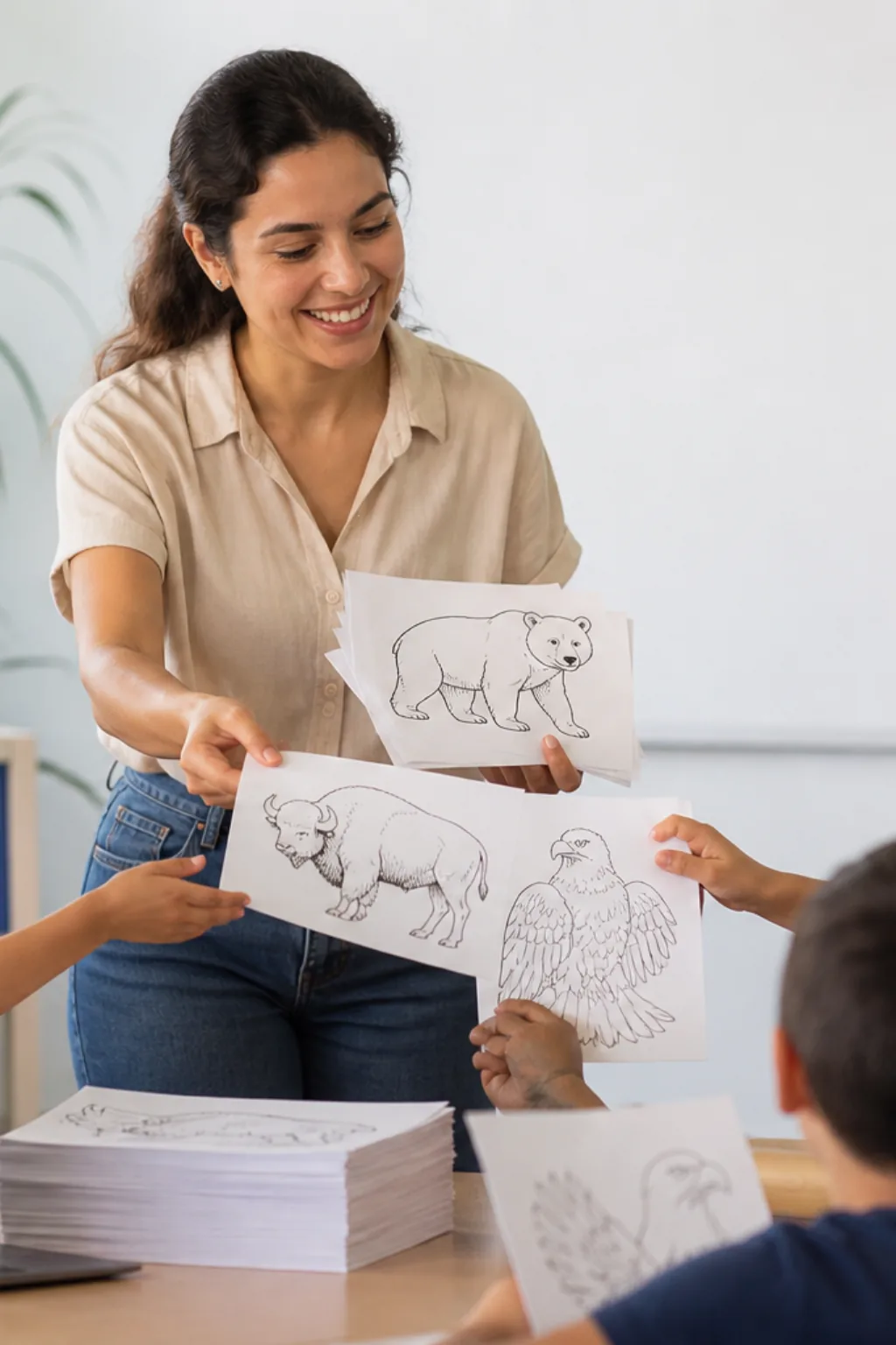 desenhos de animais da América do Norte para colorir — exemplo criado na Desenhos pra Colorir