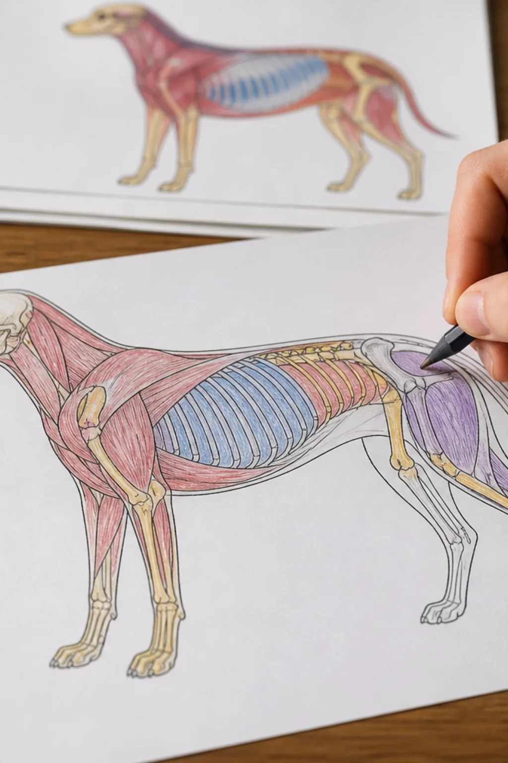 desenhos de anatomia animal para colorir - 2