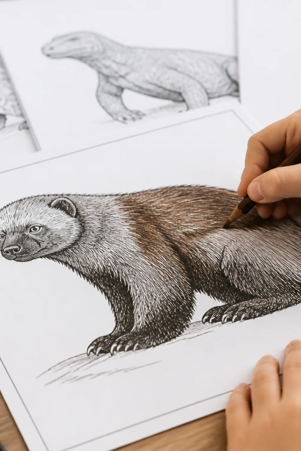 desenhos do animal glutão para colorir - 2